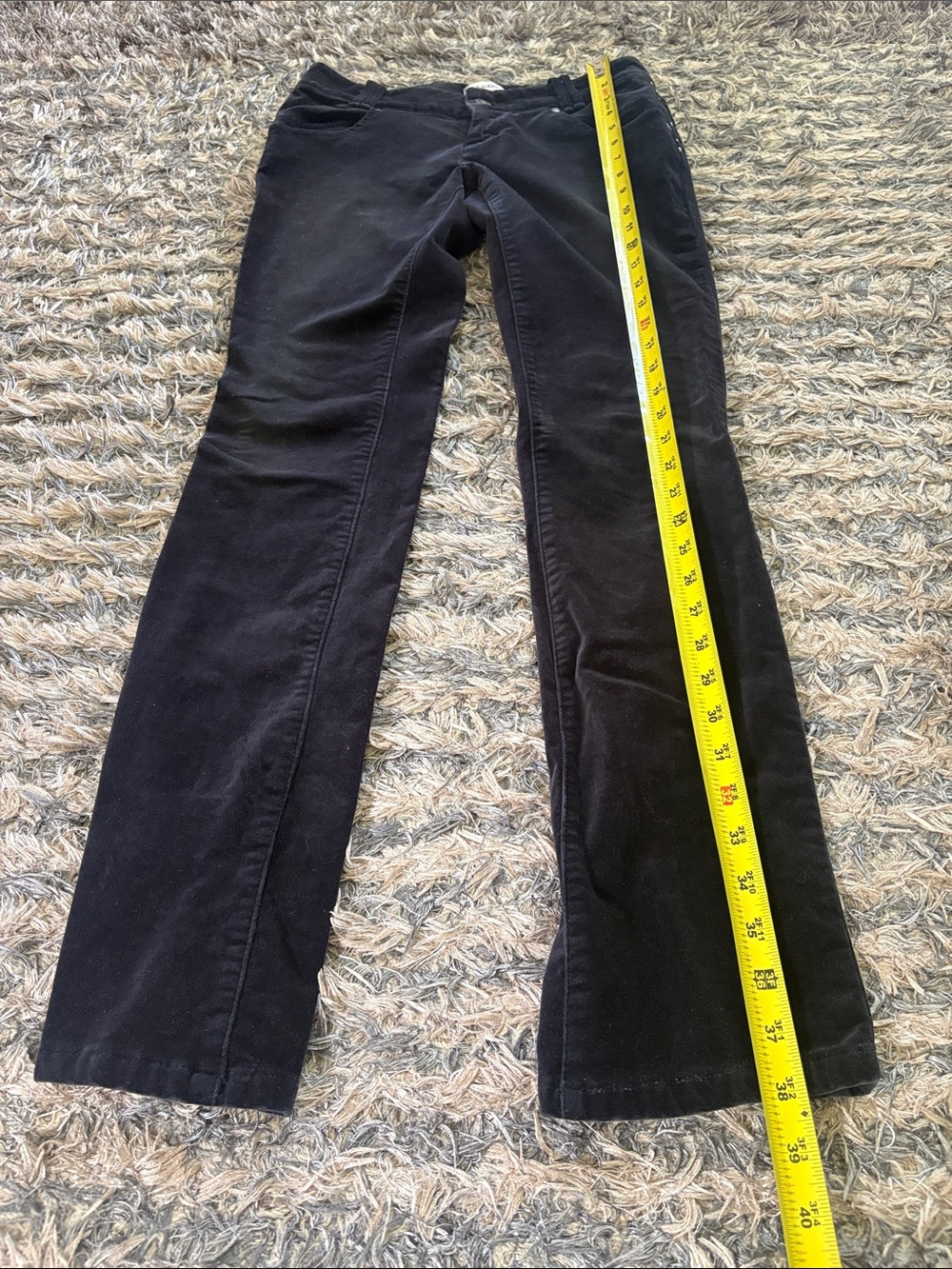 Calvin Klein Black Velvet Women's Slim Pants Size 2 - Picture 3 of 9